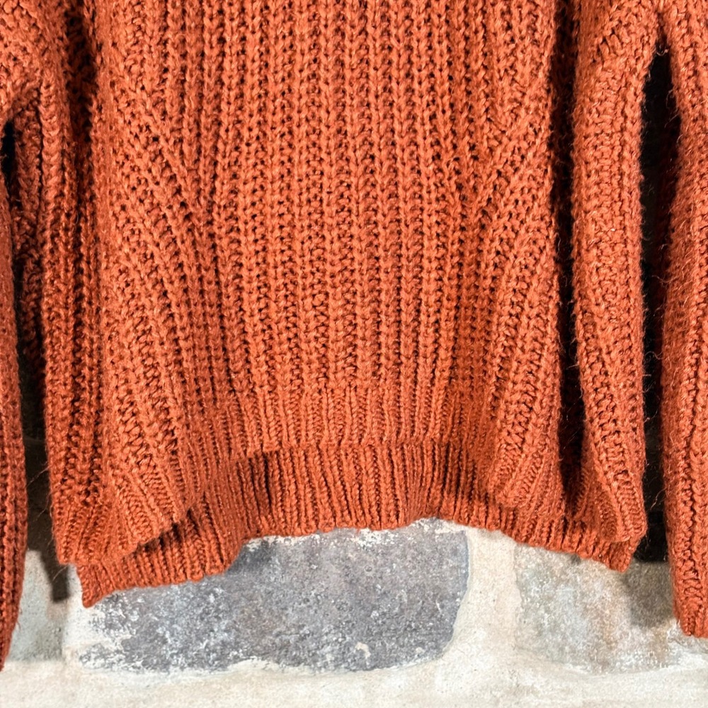 Universal Thread Rust Orange Knit Sweater Mock Ne… - image 7